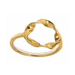 Small Twisted Circle Ring