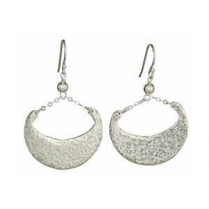 Hammered Crescent Earrings