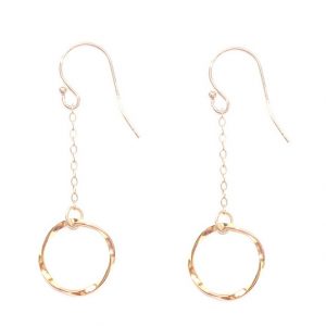 Small Twisted Circle Drop Earrings